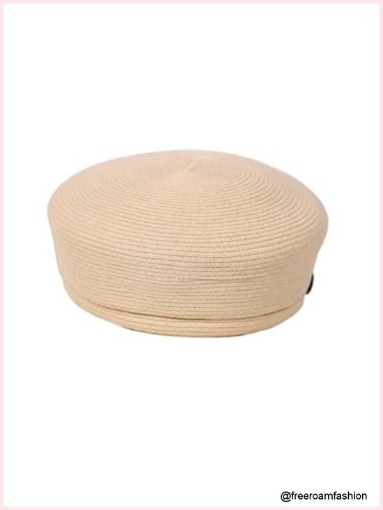 Newsboy Pillbox Hat with Ribbon Button Wide Brim Sun Protection Cocktail Church main image 4